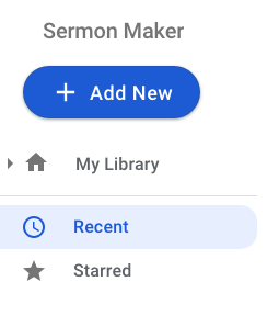 Recent sermon menu